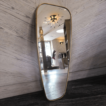 Modern Lean-to/Standing Full-Length Mirror – Anodized Aluminum Frame