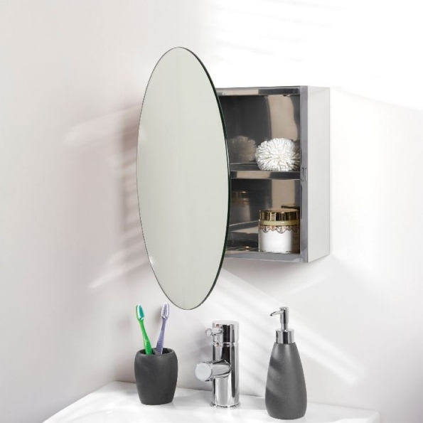 Oval Bathroom Cabinet Mirror