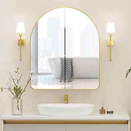 Arched Bathroom Mirror Cabinet