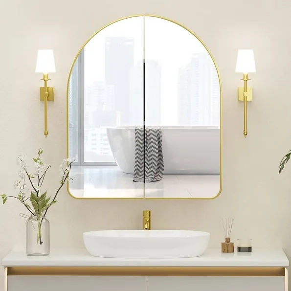 Arched Bathroom Mirror Cabinet