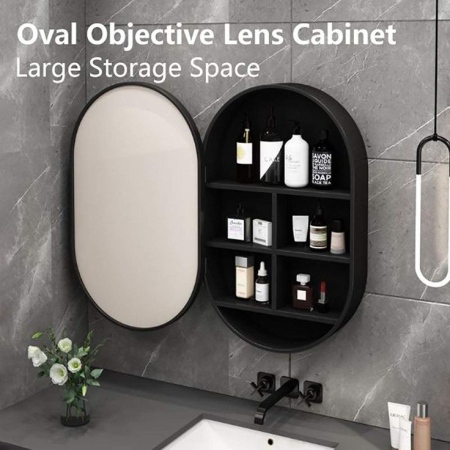 Oval Bathroom Mirror Cabinet