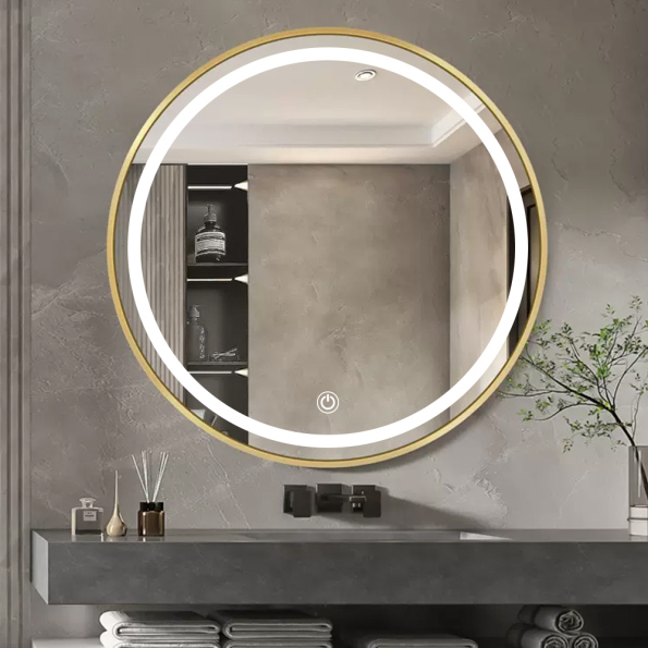 Round Backlit Bathroom Mirror