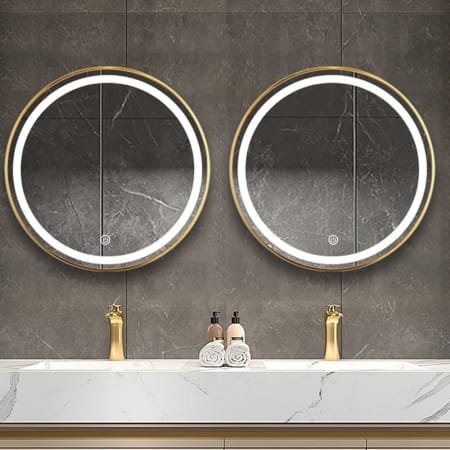 Round Backlit Bathroom Mirror