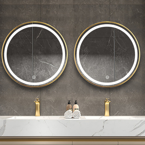 Round Backlit Bathroom Mirror