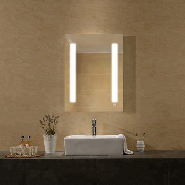 Rectangular Stainless Steel Framed LED Mirror – Modern & Durable