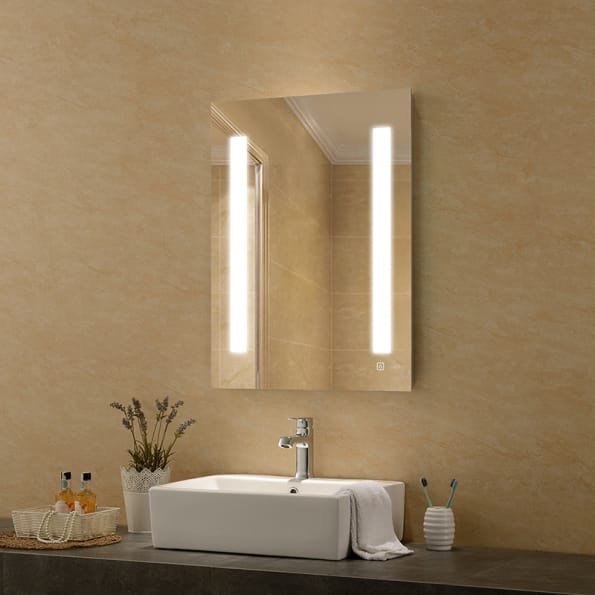 Rectangular Stainless Steel Framed LED Mirror – Modern & Durable