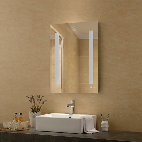 Rectangular Stainless Steel Framed LED Mirror – Modern & Durable