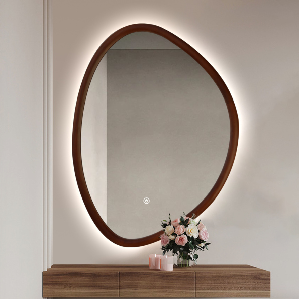 Irregular Oval LED Mirror