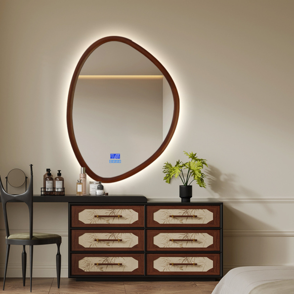 Irregular Oval LED Mirror