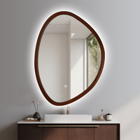 Irregular Oval LED Mirror