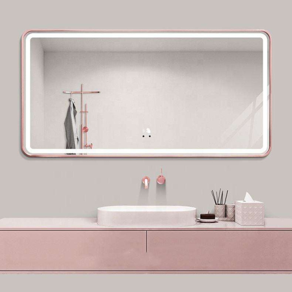 Gold LED Bathroom Mirror