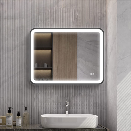 Black Bathroom Mirror Shelf