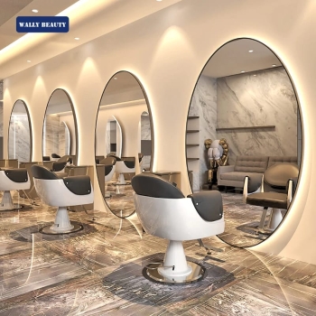 Luxury LED Mirror Station | Aluminum Salon Mirror for Hairdressing Stations