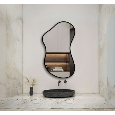 Abstract Shaped Wall Mirror - Anodized Aluminum Frame