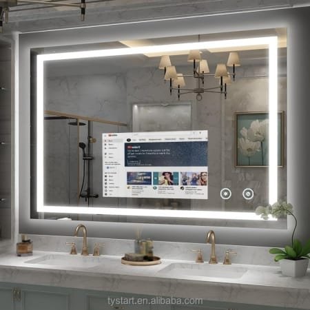 Luxury Android TV LED Mirror with Touch & Remote Control