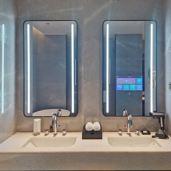 Premium Smart Android TV LED Mirror with Remote Control – The Ultimate Bathroom Innovation with Aluminum frame