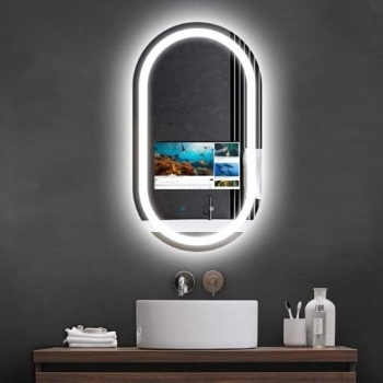 Exclusive Oblong LED Mirror with Android OS – Smart Home Bathroom Vanity Upgrade