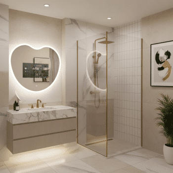 Heart-Shaped LED Android TV Mirror with Remote Control 7