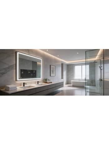 LED Smart Vanity Mirror with Digital Interface & Warm Lighting