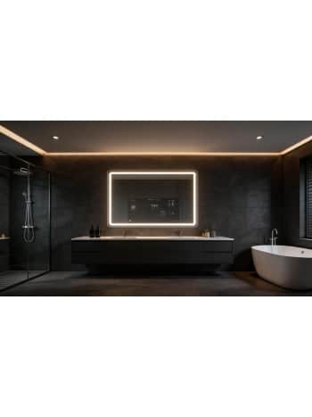 LED Smart Vanity Mirror with Digital Interface & Warm Lighting