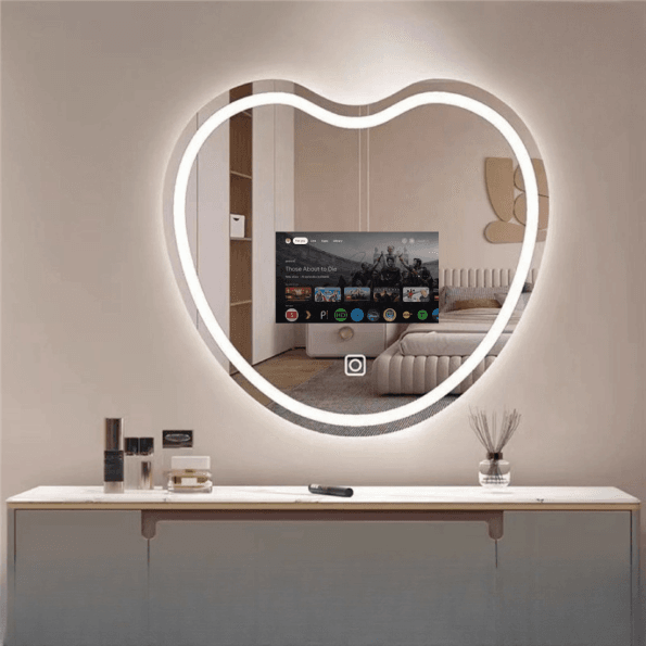 LED Elegant Square Mirror - Modern Illuminated Bathroom Mirror with Soft LED Lighting