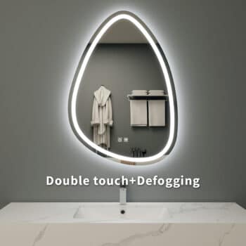 LED Water Drop Mirror with Double Touch and Defogging Feature - Modern Illuminated Mirror