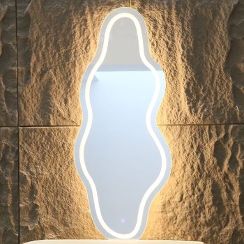 LED Sculpted Mirror Light - Modern, Stylish, and Illuminated Bathroom Mirror