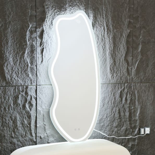 D Abstract Mirror, Modern LED Mirror, Illuminated Mirror, Abstract LED Mirror, Energy-Efficient Mirrors, Bathroom Lighting, Contemporary Mirror, Bulk LED Mirrors, LED Lighting for Homes, Unique LED Mirror