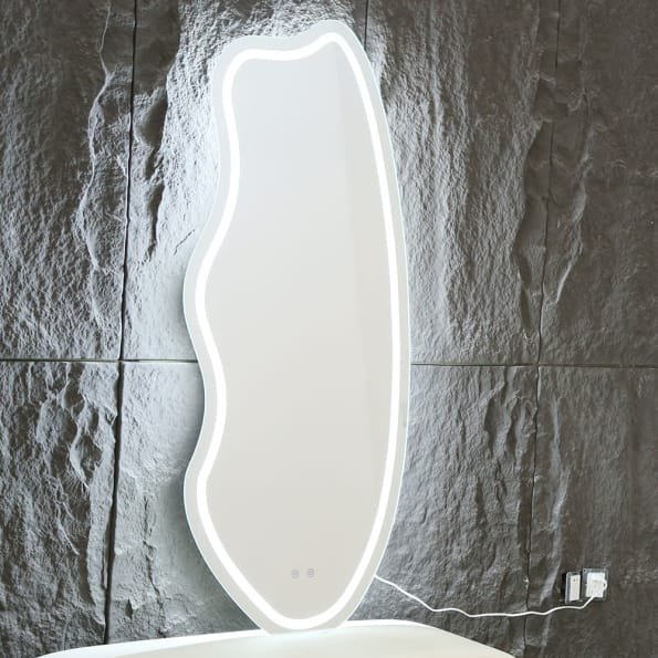LED Abstract Shape Mirror Light - Modern Illuminated Bathroom Mirror