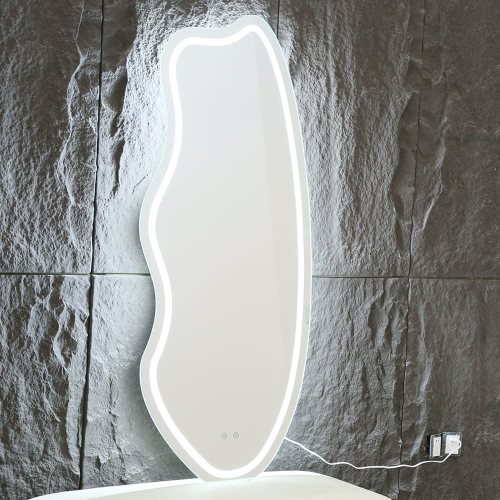 LED Abstract Shape Mirror Light - Modern Illuminated Bathroom Mirror