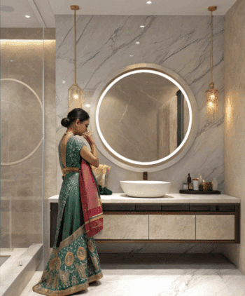 Circular LED Mirror with Bright Backlighting | Modern Frameless Design for Bathrooms 1
