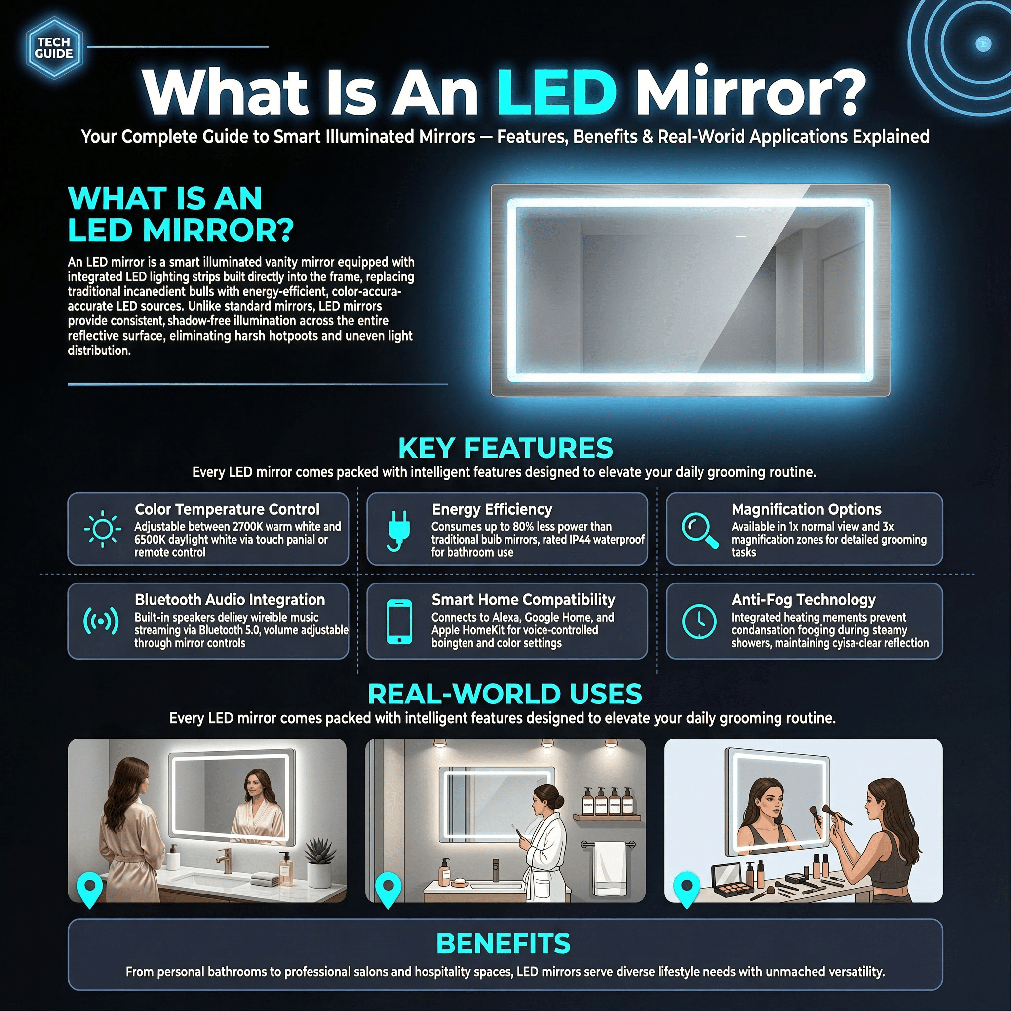 LED Vanity Mirrors: Features, Uses & Advantages