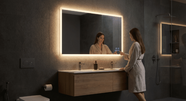 Elegant Smart Mirror Design for Premium Bathroom Interiors