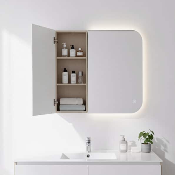 Modern LED Bathroom Mirror Cabinet with Storage