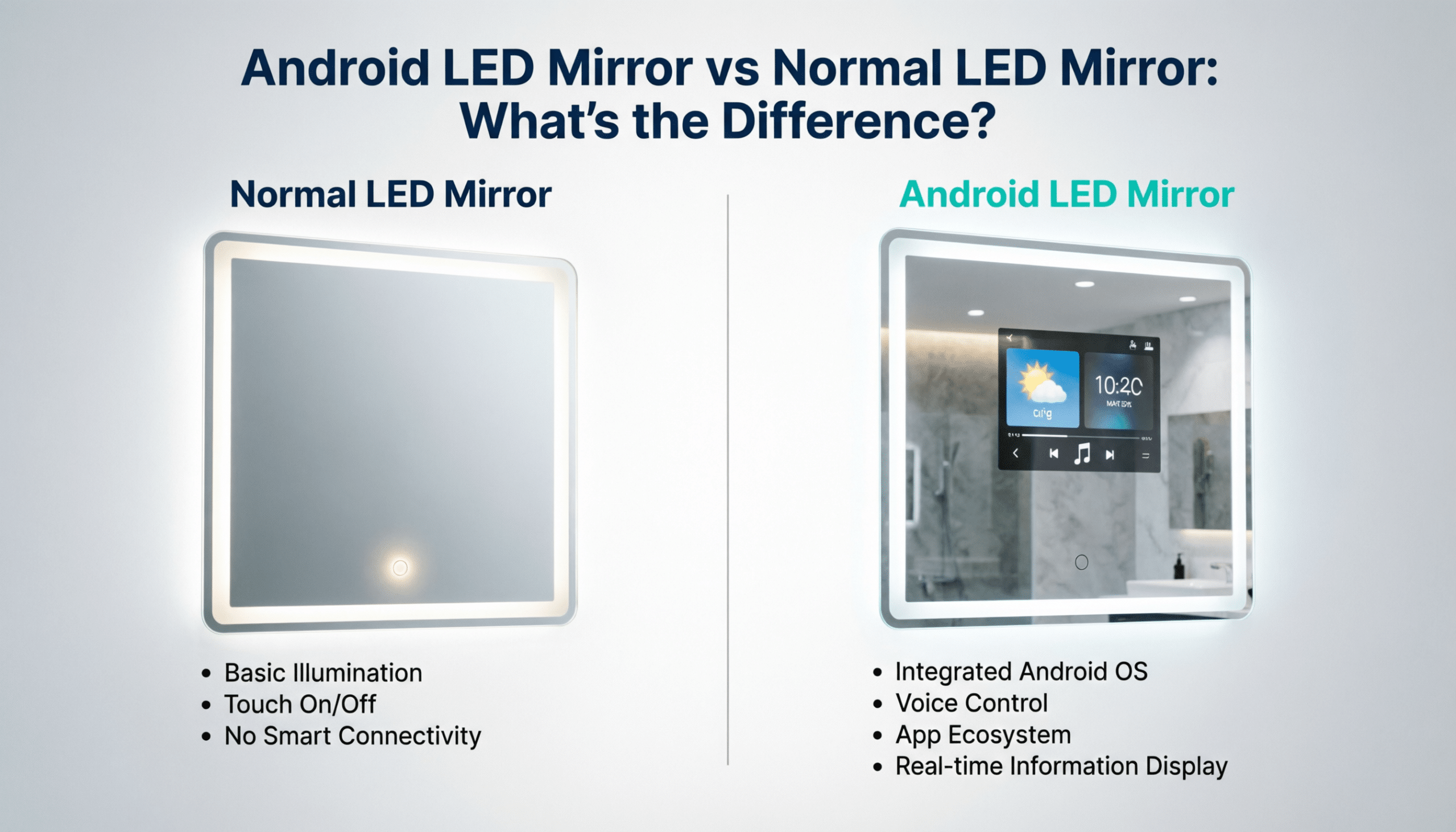 Upgrade Guide: Android LED Mirror vs Normal LED Mirror