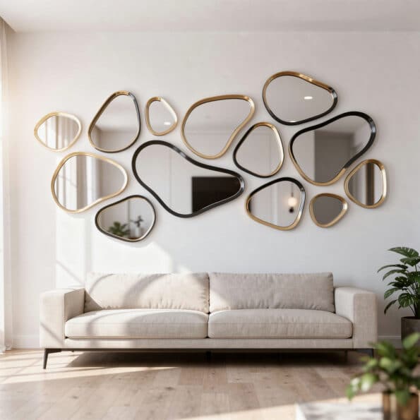 Artistic Wall Mirror Arrangement Ideas for Home Décor
