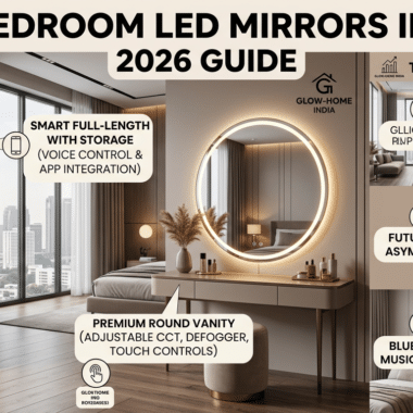 Stylish Standing LED Mirrors for Bedroom Interiors