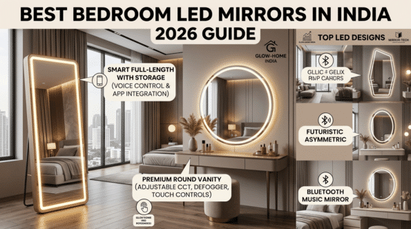 Trending Bedroom Mirror Designs with LED Lights (India)