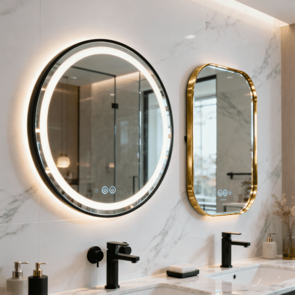 Luxury LED Bathroom Mirrors with Touch Sensor & Premium Finish