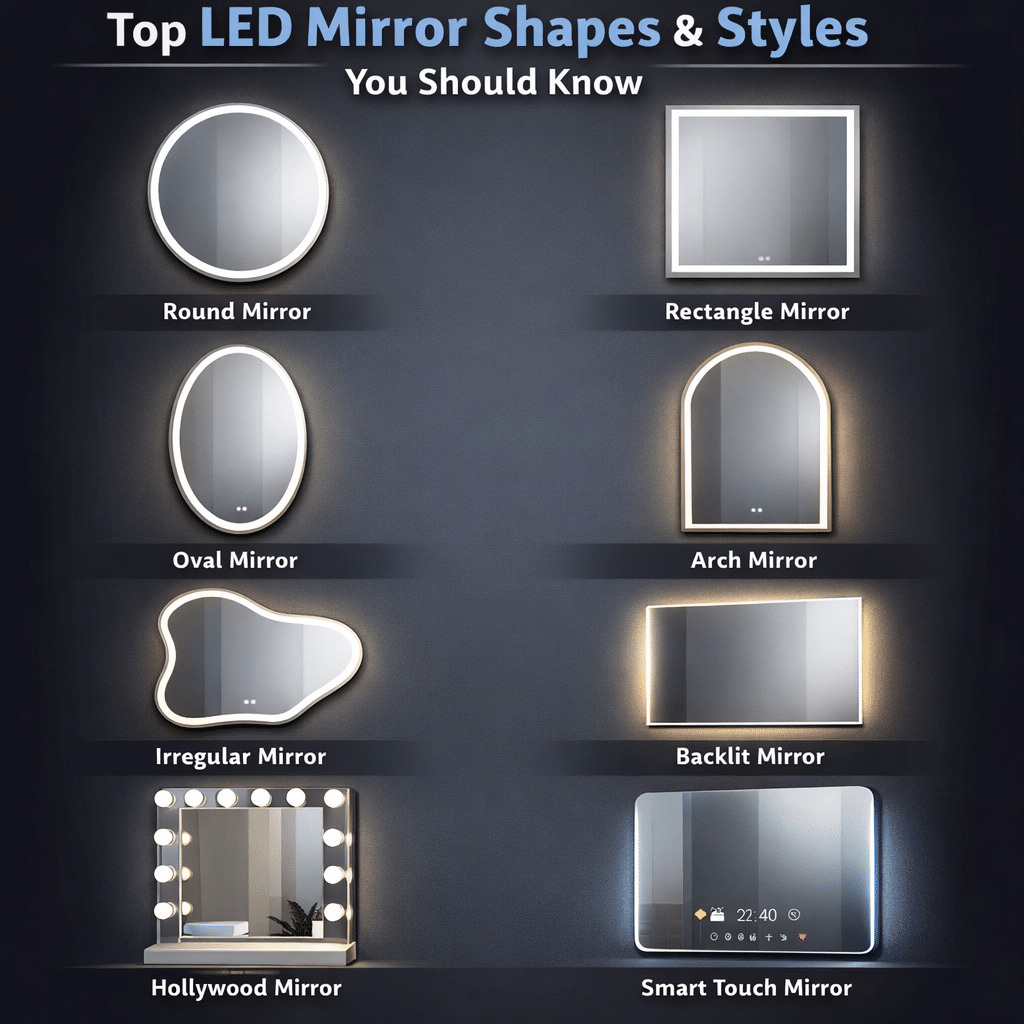 Top LED Mirror Shapes & Styles You Should Know for Modern Homes