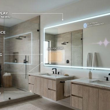 Luxury Oval LED Bathroom Mirror – Modern Backlit Vanity Mirror for Premium Interiors