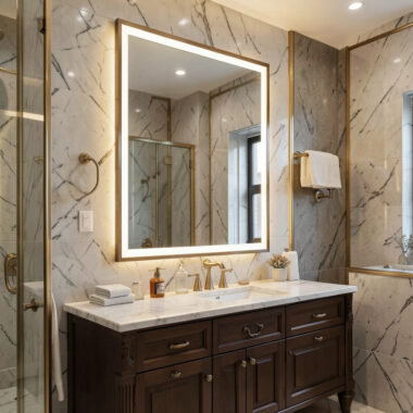 Premium Smart LED Bathroom Mirror with Bluetooth Speaker & Voice Control